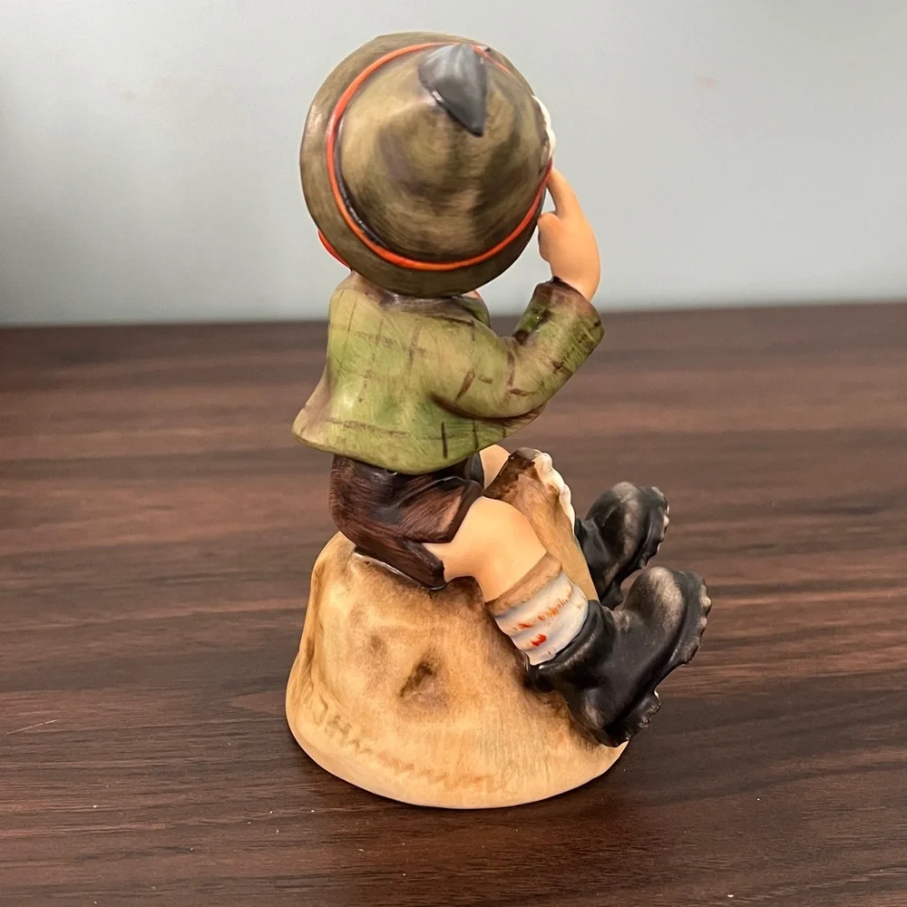 Charming Boy Figurine, mountaineer with Walking Stick